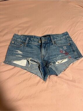 Vintage Aeropostale Coca Cola Denim low waisted short shorts with Floral Y2K